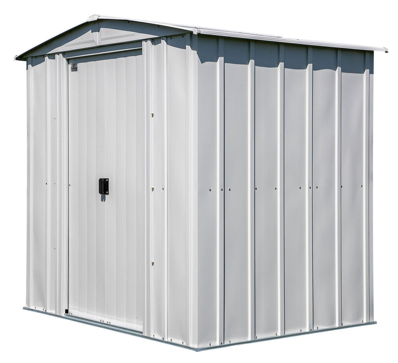 Arrow Classic Galvanized Steel Storage Shed, Flute Grey, 6-ft x 5-ft H9