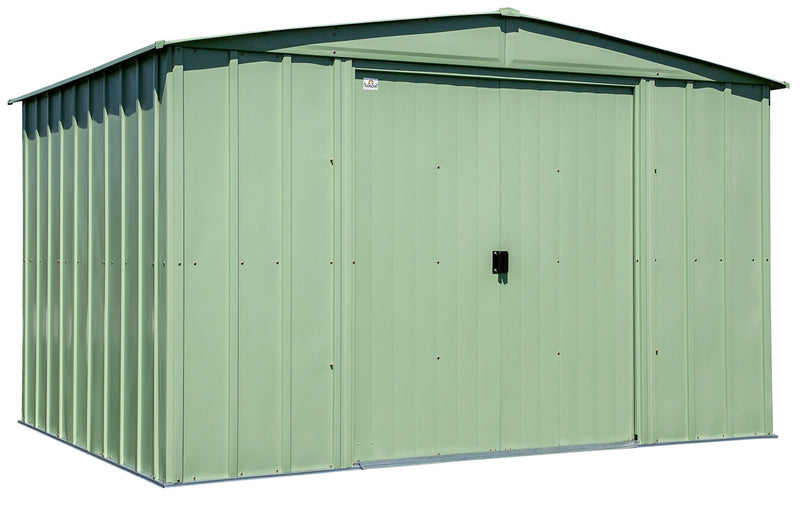 Arrow Classic Galvanized Steel Storage Shed, Sage Green, 10-ft x 8-ft M0