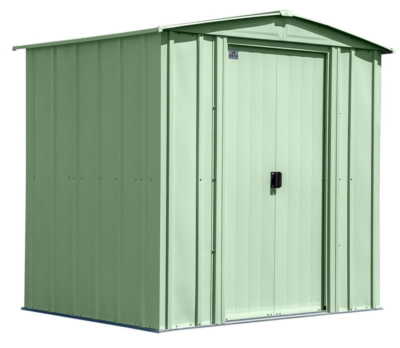 Arrow Classic Galvanized Steel Storage Shed, Sage Green, 6-ft x 5-ft D8