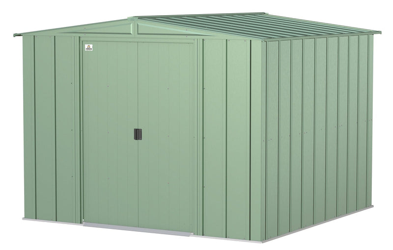 Arrow Classic Galvanized Steel Storage Shed, Sage Green, 8-ft x 8-ft W1