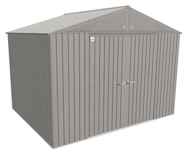 Arrow Elite 12x16-ft Cool Grey Corrosion-Resistant Steel Shed D5