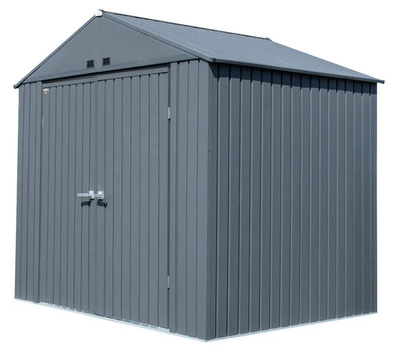 Arrow Elite Steel Storage Shed, Anthracite, 8-ft x 6-ft K4