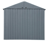Arrow Elite Steel Storage Shed, Anthracite, 8-ft x 6-ft