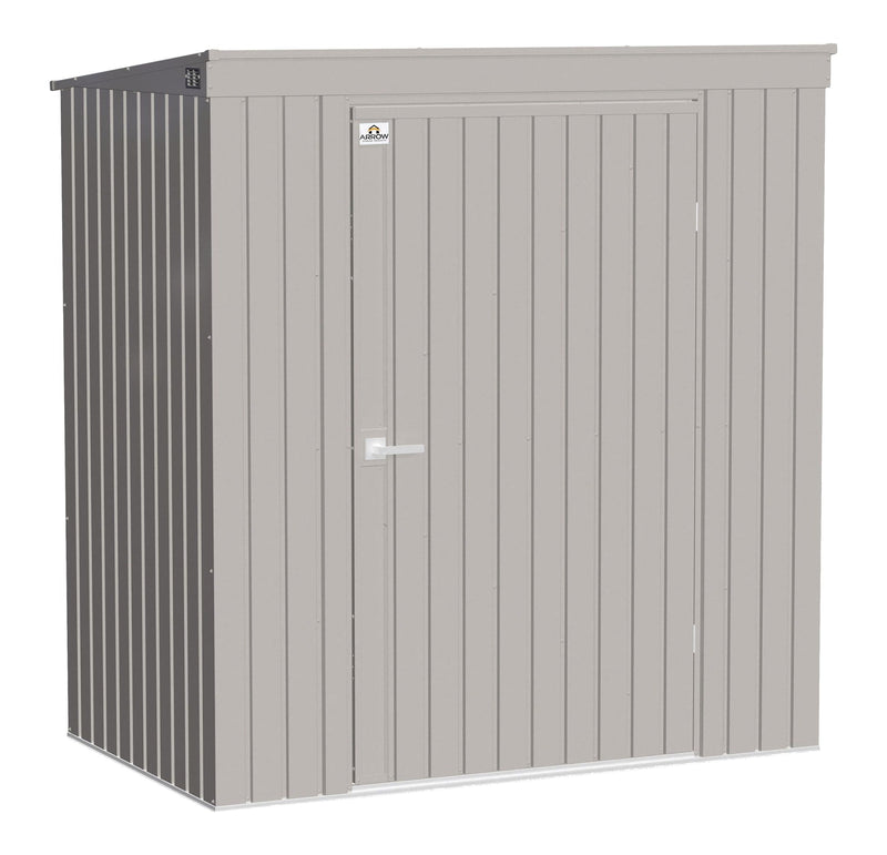Arrow Elite Steel Storage Shed with Pent Roof, Cool Grey, 6-ft x 4-ft W4