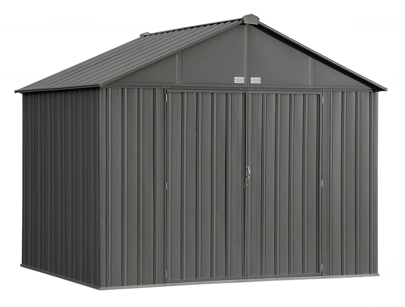 Arrow EZEE Galvanized Steel Storage Shed, Charcoal, 10-ft x 8-ft F6