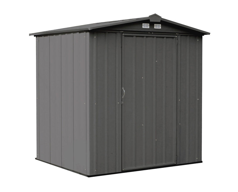 Arrow EZEE Galvanized Steel Storage Shed with Low Gable Roof, Charcoal, 6-ft x 5-ft N5