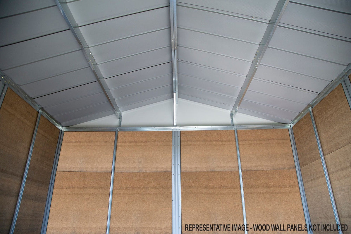 Arrow Ironwood Steel Hybrid Shed Kit, Anthracite, 10-ft x 12-ft