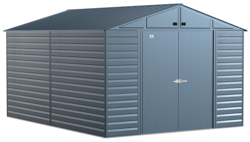 Arrow Select Galvanized Steel Storage Shed, Blue Grey, 10-ft x 14-ft N9