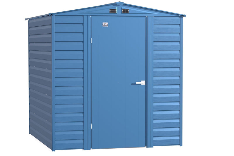 Arrow Select Galvanized Steel Storage Shed, Blue Grey, 6-ft x 7-ft W0