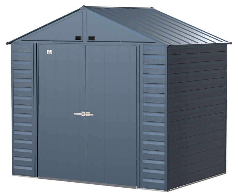 Arrow Select Galvanized Steel Storage Shed, Blue Grey, 8-ft x 6-ft R2