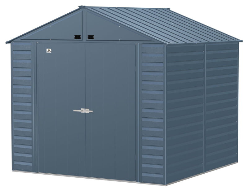 Arrow Select Galvanized Steel Storage Shed, Blue Grey, 8-ft x 8-ft X0