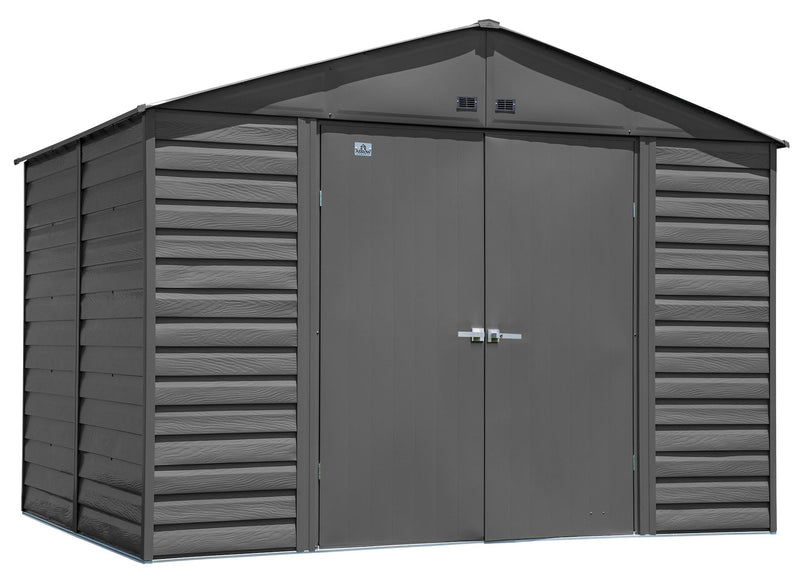 Arrow Select Galvanized Steel Storage Shed, Charcoal, 10-ft x 8-ft R1