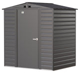 Arrow Select Galvanized Steel Storage Shed, Charcoal, 6-ft x 5-ft