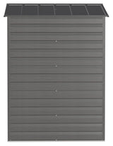Arrow Select Galvanized Steel Storage Shed, Charcoal, 6-ft x 5-ft
