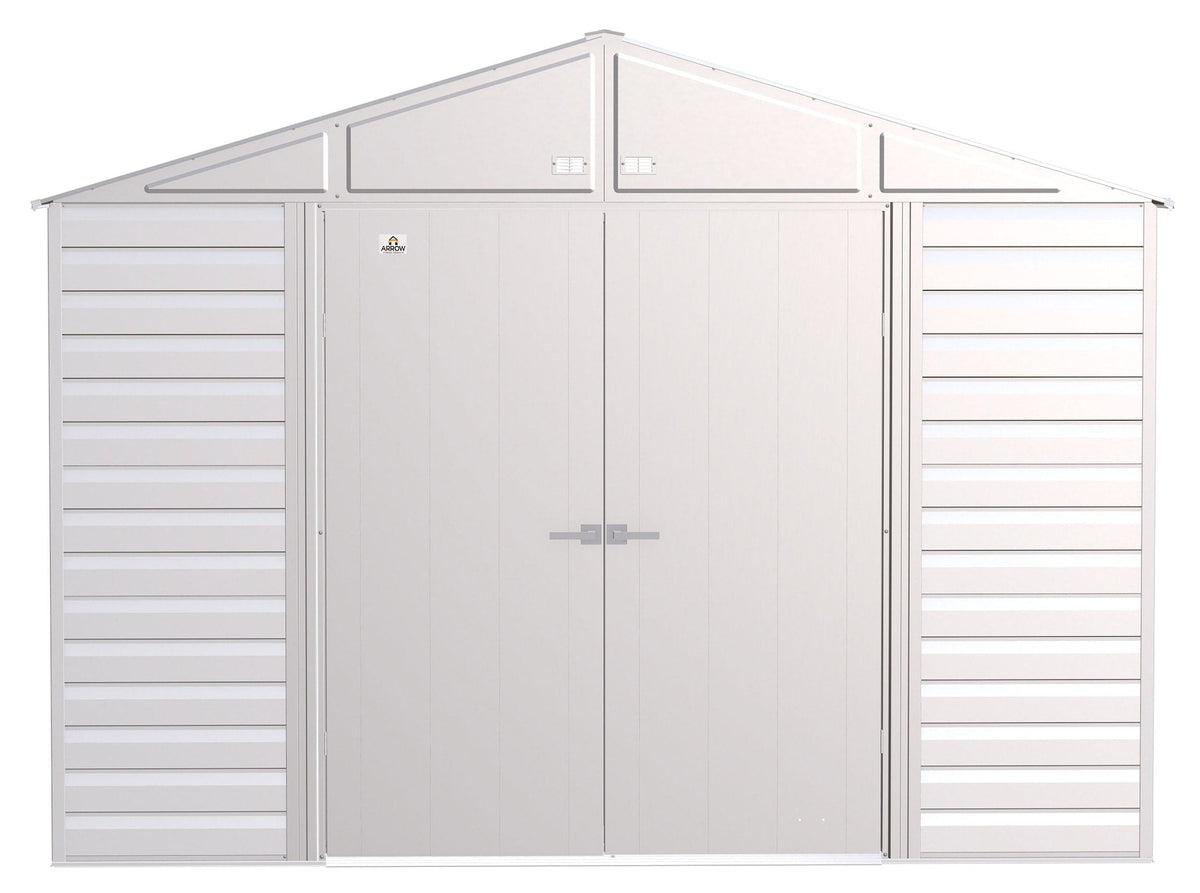 Arrow Select Galvanized Steel Storage Shed, Flute Grey, 10-ft x 12-ft