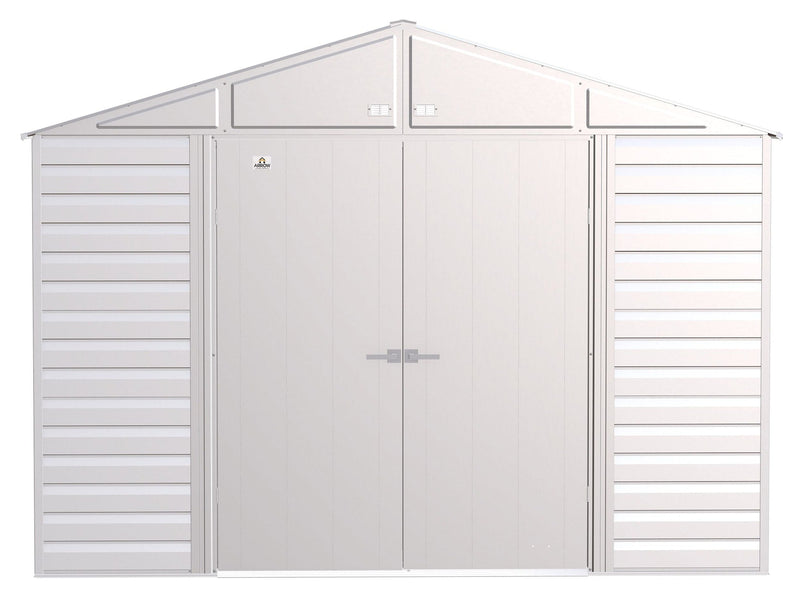 Arrow Select Galvanized Steel Storage Shed, Flute Grey, 10-ft x 12-ft L9
