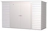 Arrow Select Galvanized Steel Storage Shed, Flute Grey, 10-ft x 4-ft