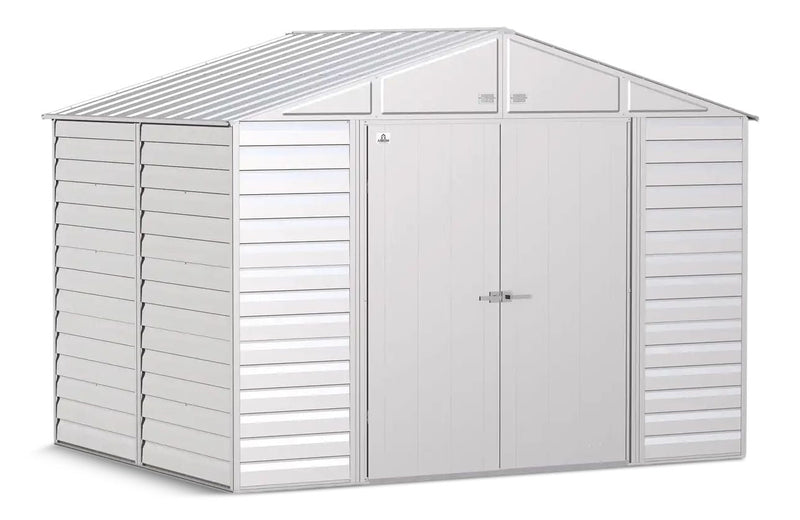 Arrow Select Galvanized Steel Storage Shed, Flute Grey, 10-ft x 8-ft K2