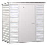 Arrow Select Galvanized Steel Storage Shed, Flute Grey, 6-ft x 4-ft