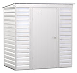 Arrow Select Galvanized Steel Storage Shed, Flute Grey, 6-ft x 4-ft