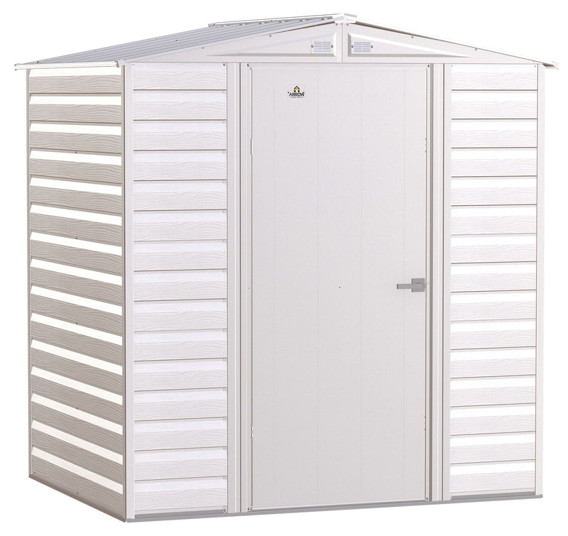 Arrow Select Galvanized Steel Storage Shed, Flute Grey, 6-ft x 5-ft D4
