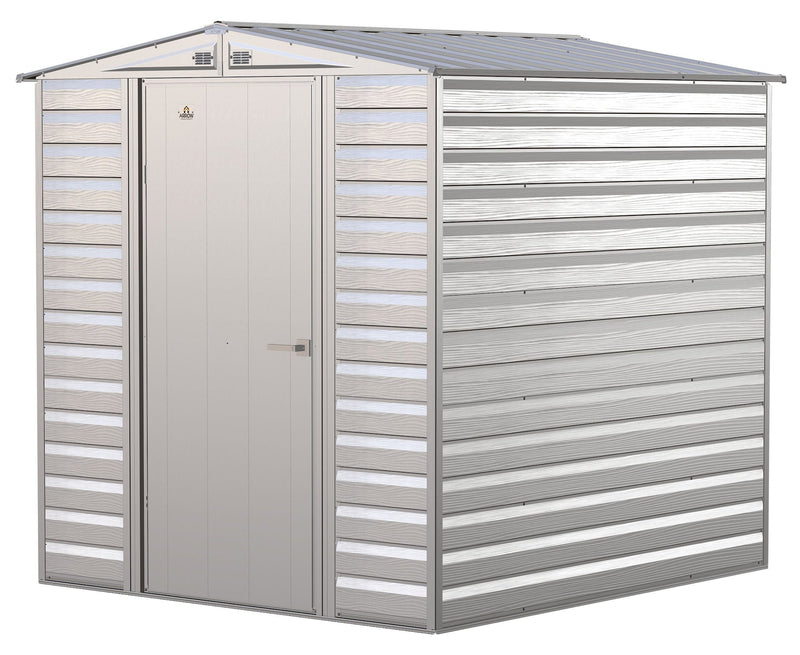 Arrow Select Galvanized Steel Storage Shed, Flute Grey, 6-ft x 7-ft U1