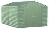 Arrow Select Galvanized Steel Storage Shed, Sage Green, 10-ft x 14-ft