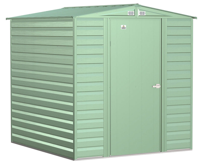 Arrow Select Galvanized Steel Storage Shed, Sage Green, 6-ft x 7-ft N5