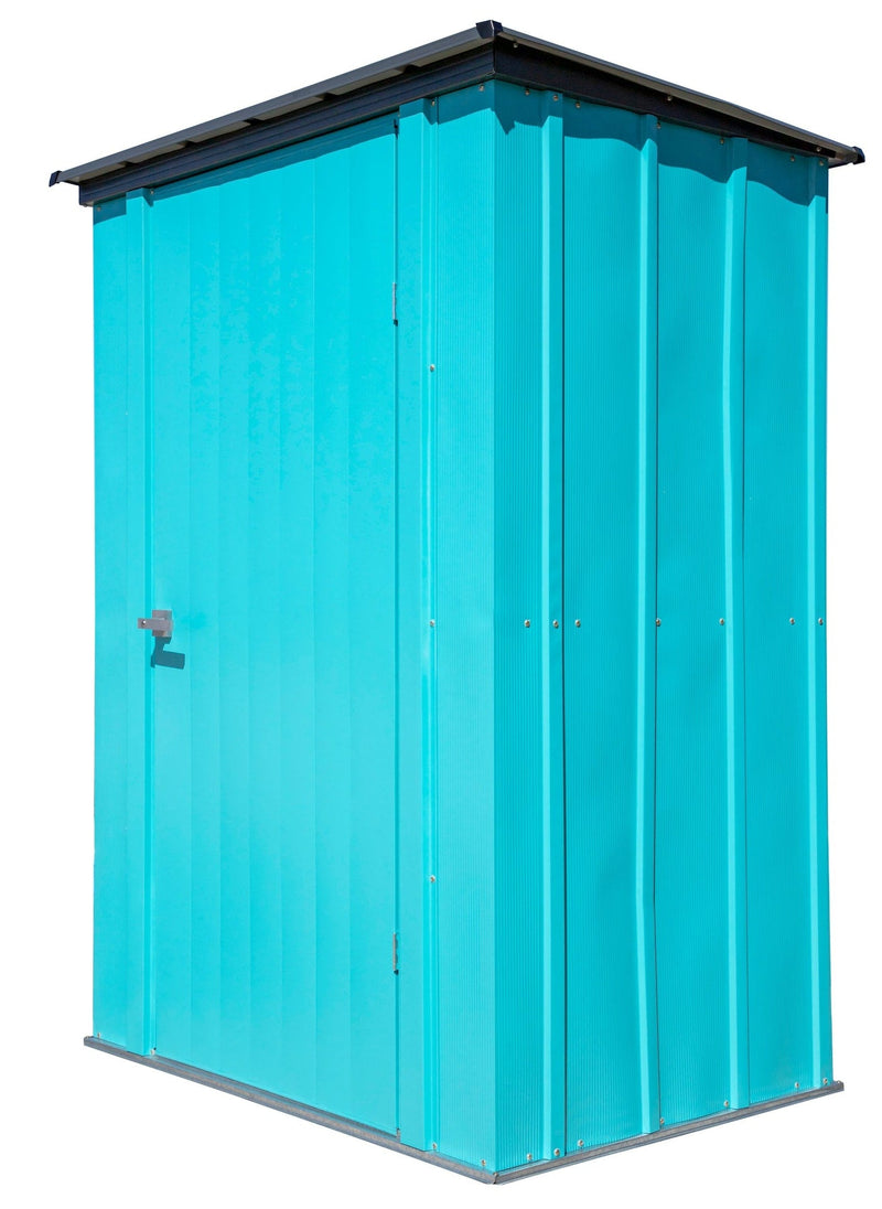 Arrow Spacemaker Patio Steel Storage Shed, Teal, 4-ft x 3-ft C4