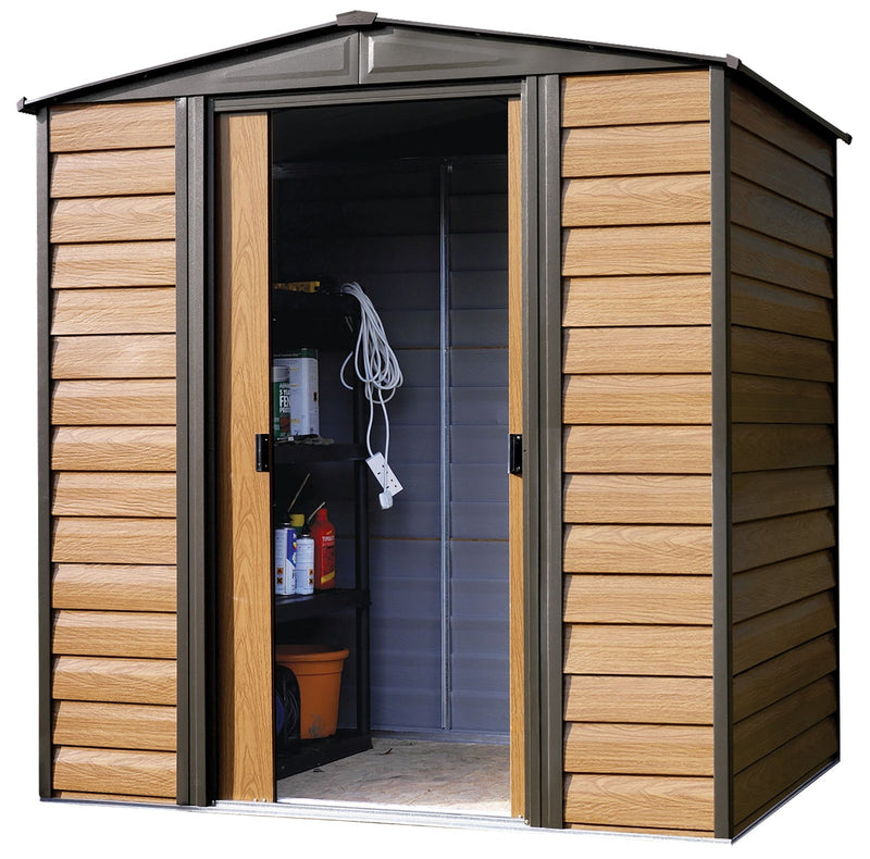 Arrow Woodridge 6x5-ft Corrosion-Resistant Steel Storage Shed S1