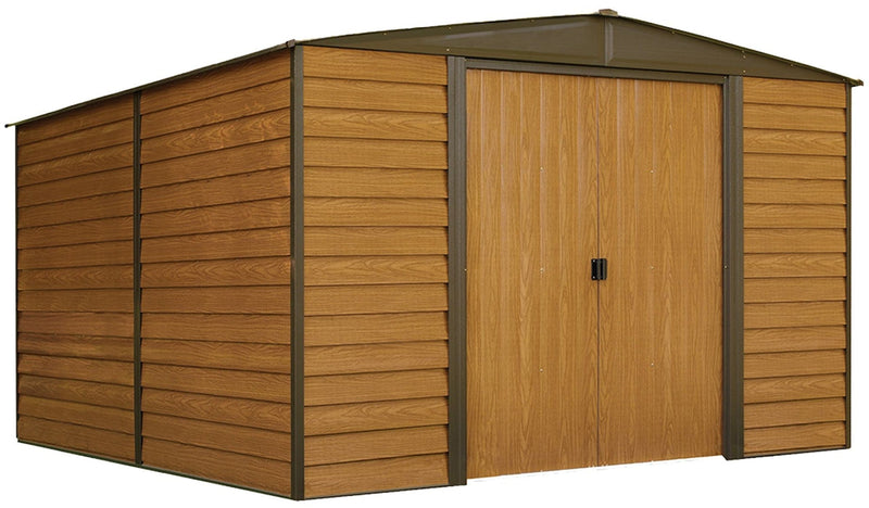 Arrow Woodridge Electro Galvanized Steel Storage Shed, 10-ft x 12-ft C3