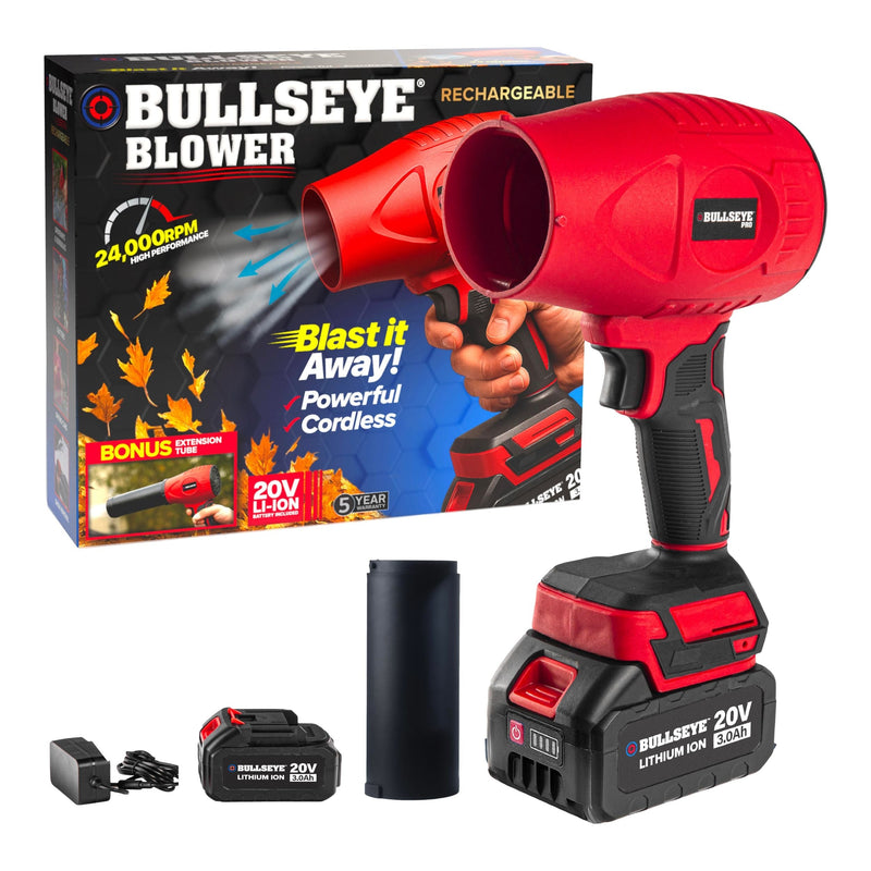As Seen On TV Bullseye 20V Cordless Rechargeable Handheld Leaf Blower R8