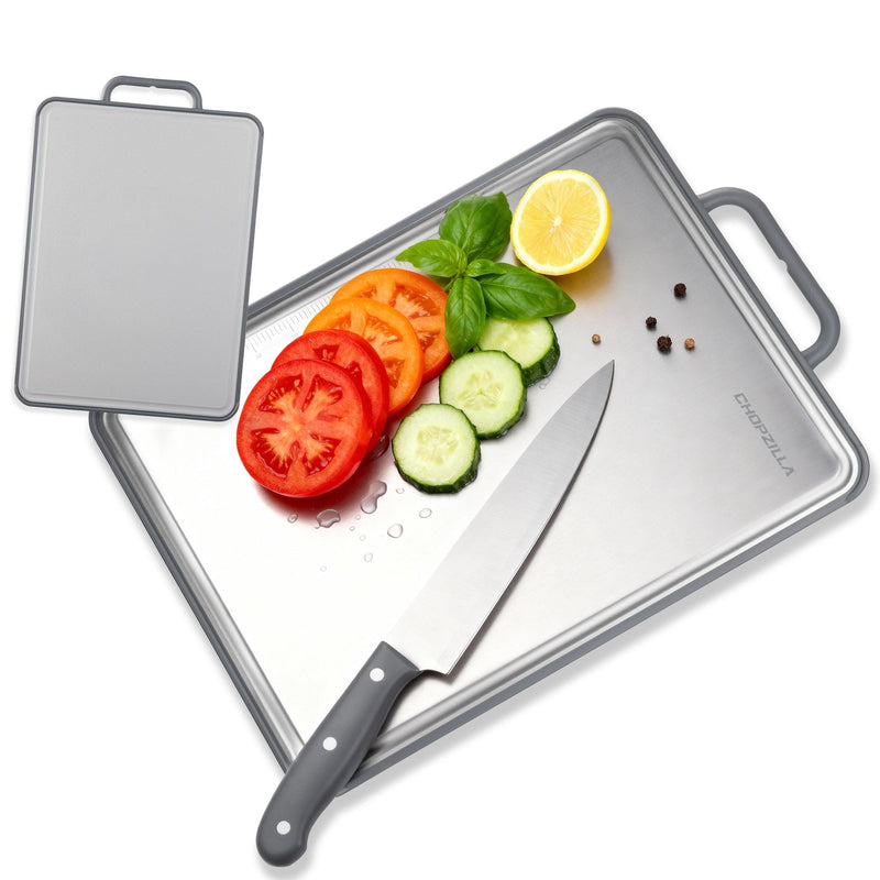 As Seen On TV Chopzilla Titanium Dual Sided Cutting Board with Handle, Non-Slip, 15.7-in Z4