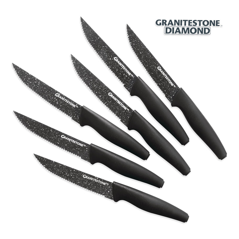 As Seen On TV Granitestone’s Steak Knife Set, Stainless Steel, 6-pc Y1