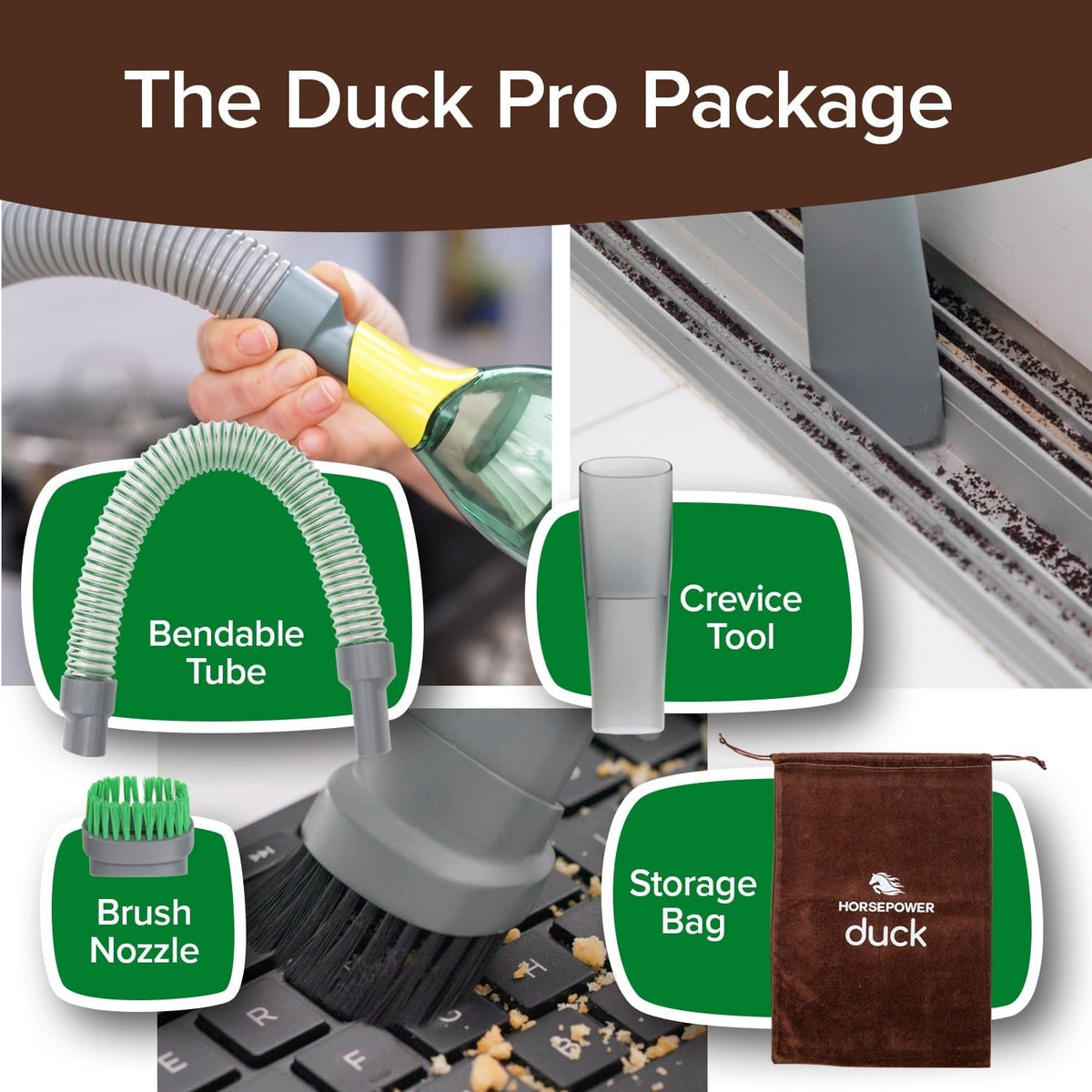 As Seen On TV Horsepower Duck Ultra-Compact Cordless Handheld Vacuum