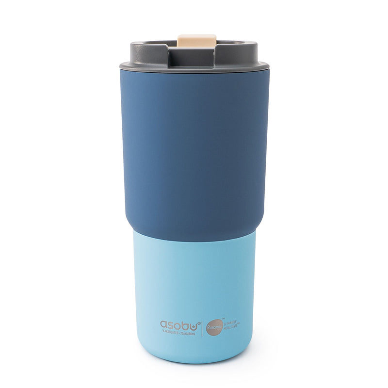 Asobu Pick-me-up Ceramic Travel Mug, 22-oz, Pastel Blue D5