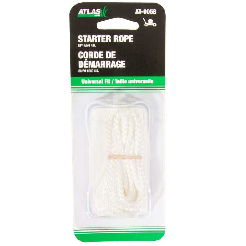 Atlas Lawn Mower Replacement Starter Cord/Rope, Nylon, 88-in x 1/8-in U6