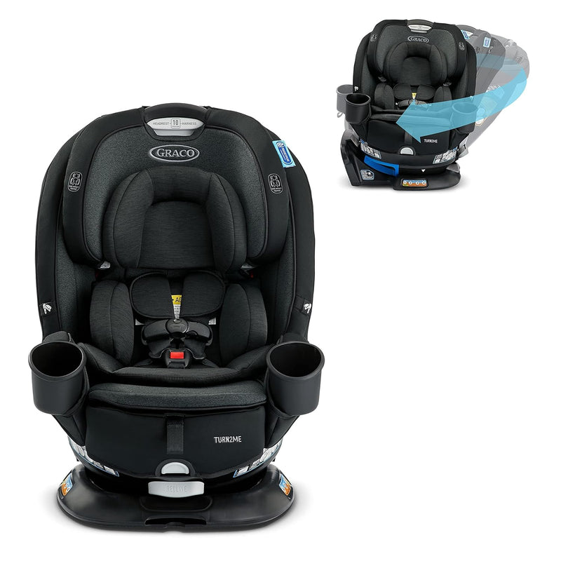 Graco Turn2Me 3-in-1 Convertible Car Seat, Rotating, Rear & Forward-Facing, Highback Booster, SnugLock, Cambridge X9