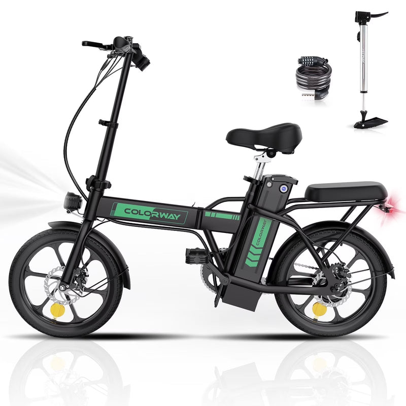 COLORWAY Electric Bike,500W/10.4Ah/36V Removable Battery E Bike, Electric Foldable Pedal Assist E-Bicycle,19.9MPH Bicycle for Teenager and Adults... K1