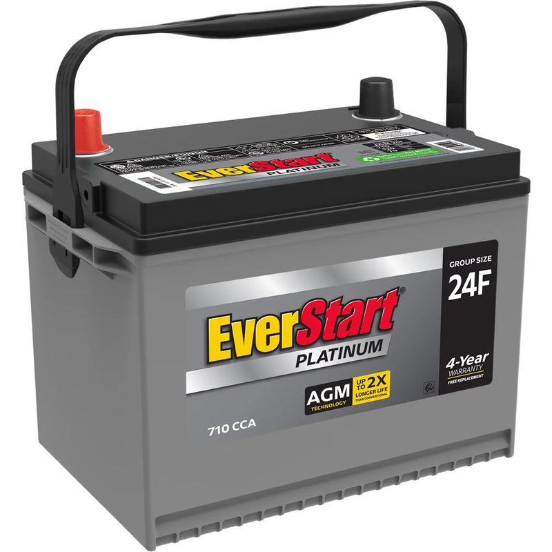 EverStart Platinum AGM Automotive Battery, Group Size 24F 12 Volt, 750 CCA - MadeInUSA S0