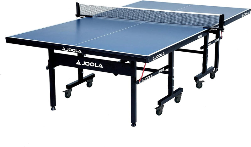 Professional-grade medium-density fiberboard indoor table tennis table, equipped with a quick-locking table tennis net and a stand set - assembled in 10 minutes easily - of high quality - foldable, with a single-player playing mode S9