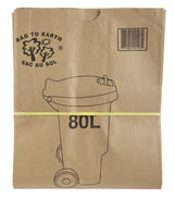 Bag to Earth 2-Ply Compostable and Biodegradable Paper Bin Liner, 10-pk, 80-L