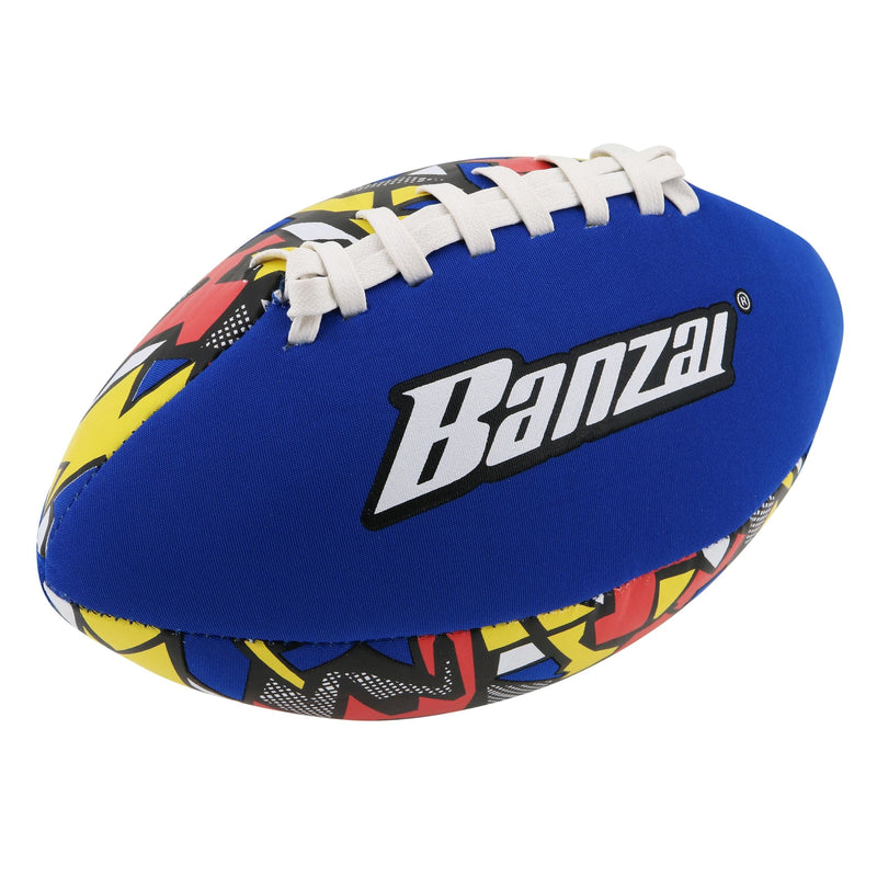 "Banzai" Aqua Inflatable Wet or Dry Football Toy, Assorted Colours, Ages 3+, for Beach/Pool Fun Activities I2