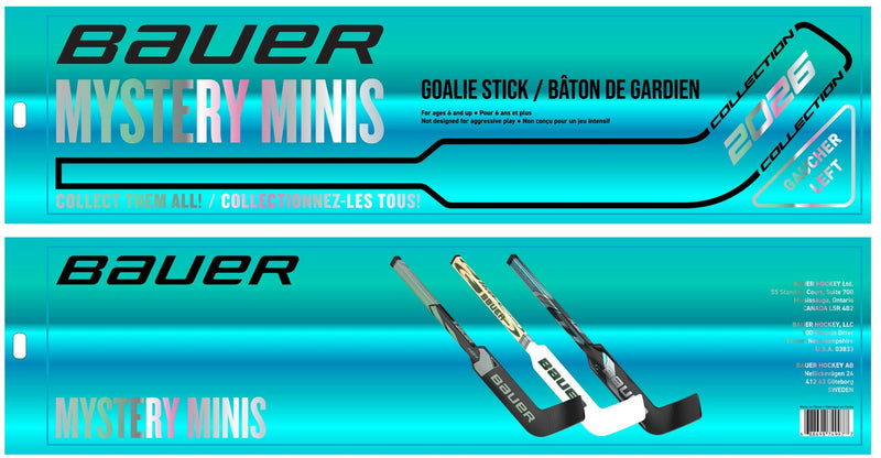 Bauer 2026 Mystery Mini Goalie Hockey Stick, 18-in F6
