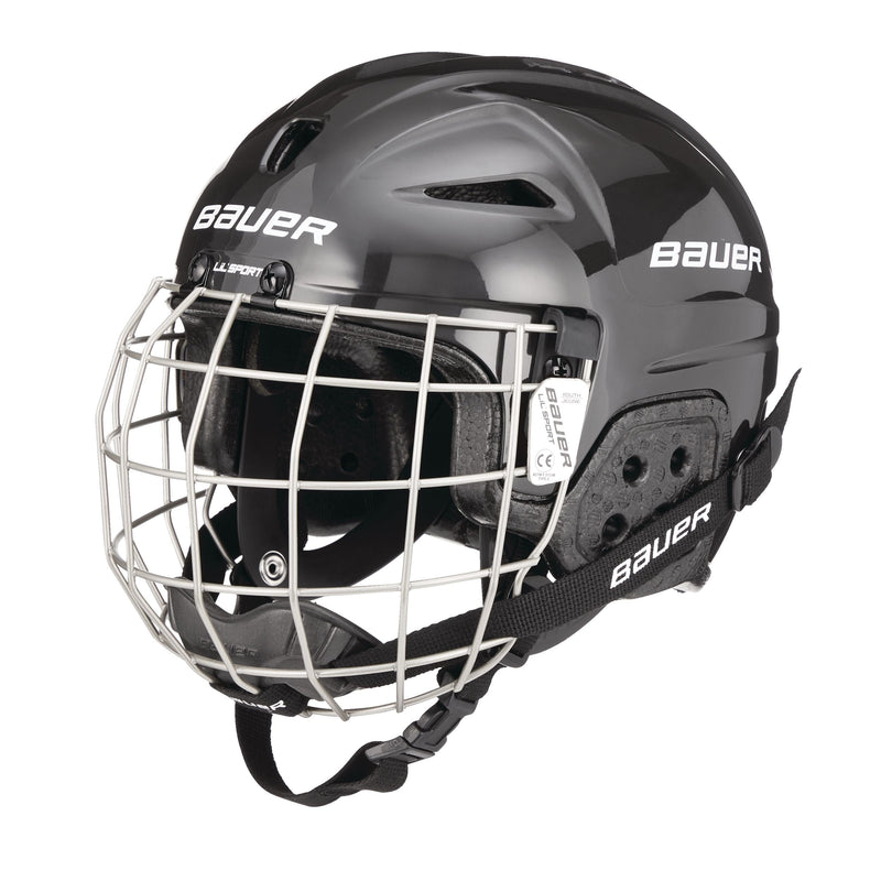 Bauer Lil' Sport Child Hockey Helmet & Cage Combo, Youth, Black L3