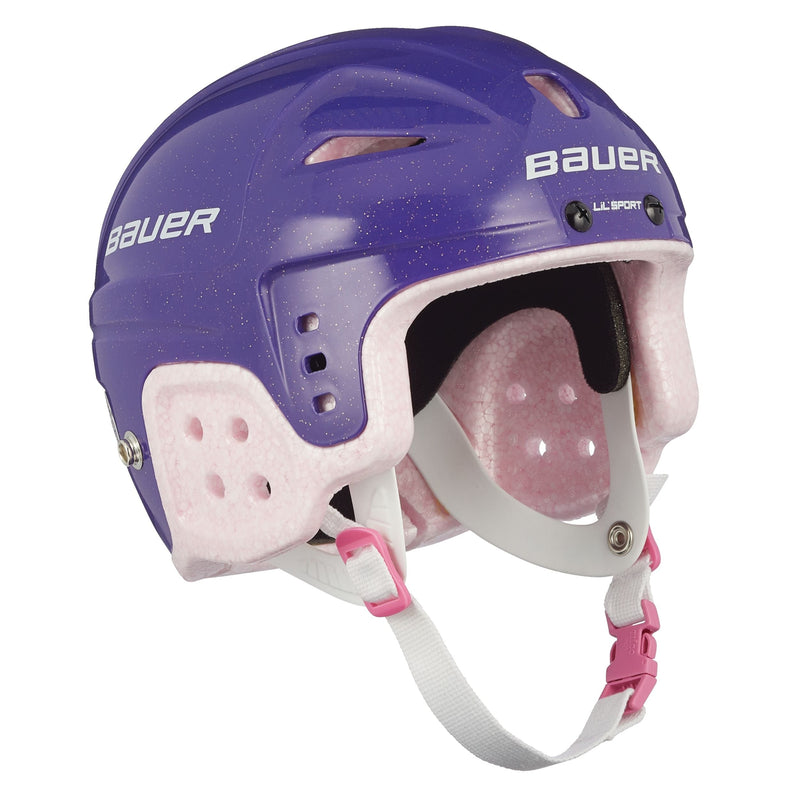Bauer Lil' Sport Hockey Helmet, Youth, Purple & Pink D6