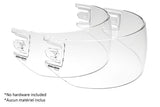 Bauer Pro-Clip Straight Hockey Helmet Visor Replacement without Clips, Junior/Senior, Clear, 2-pk