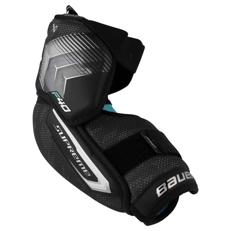 Bauer Supreme F40 Hockey Elbow Pads, Intermediate, Black, Assorted Sizes X0
