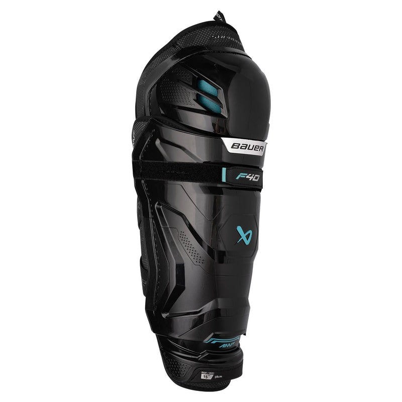 Bauer Supreme F40 Hockey Shin Guards, Intermediate, Black, Assorted Sizes J4