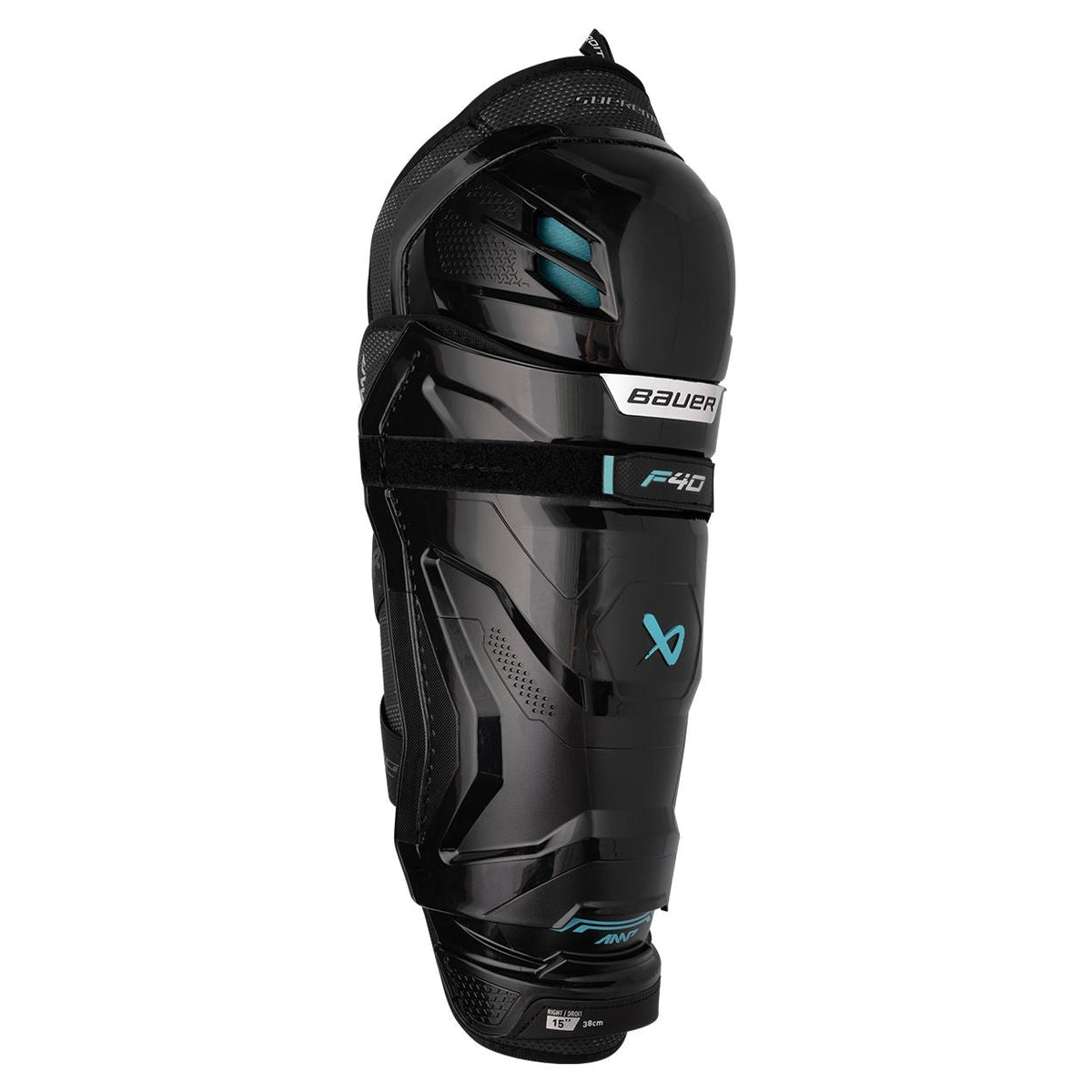 Bauer Supreme F40 Hockey Shin Guards, Senior, Black, Assorted Sizes
